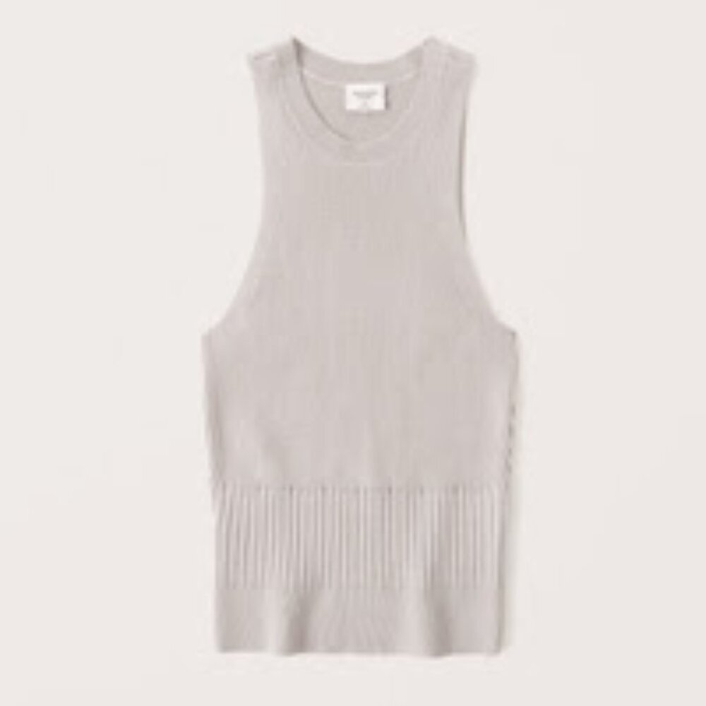 Abercrombie & Fitch Ribbed Tank Top - Gray